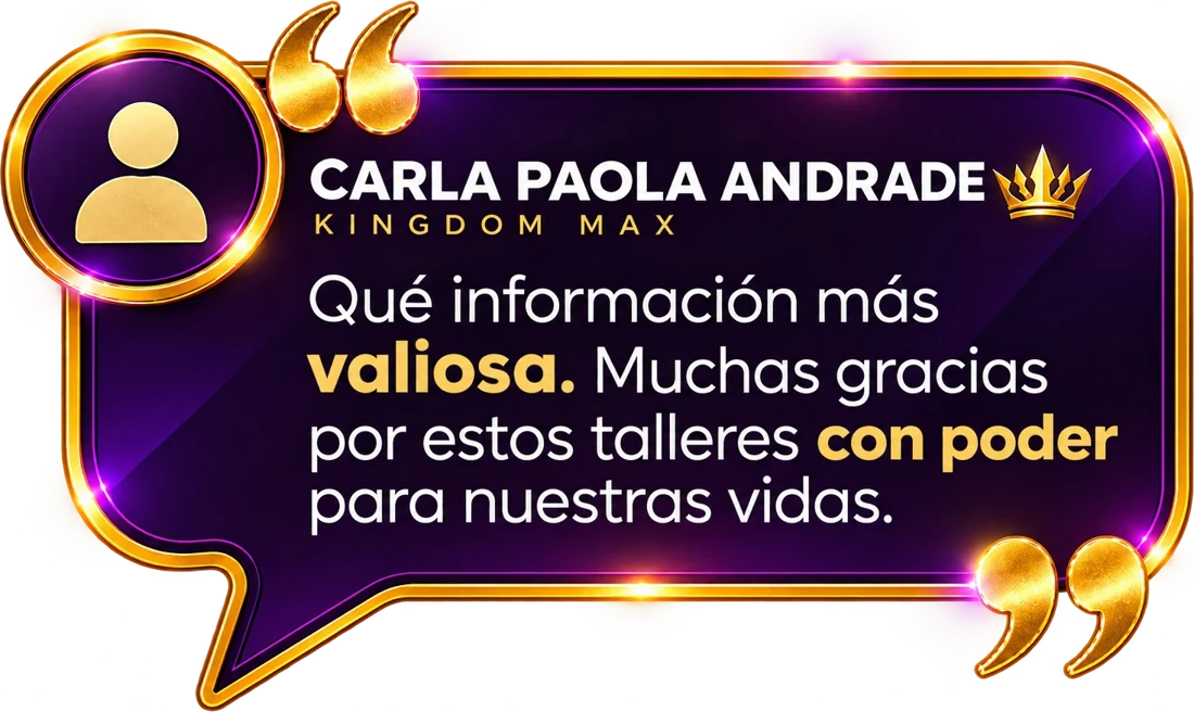 Carla Paola Andrade: Qué información más valiosa. Muchas gracias por estos talleres con poder para nuestras vidas.